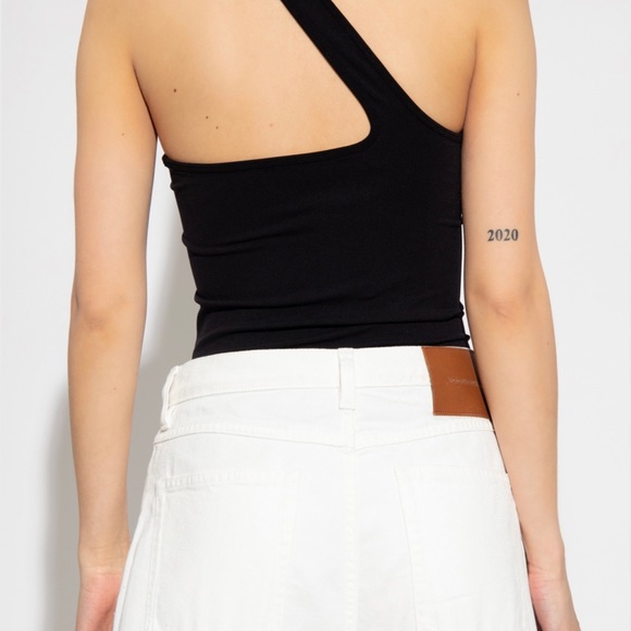 NWT HELMUT LANG Cutout One-Shoulder Tank Top - Black | Size: Xs/S | Tank top - Picture 4 of 9